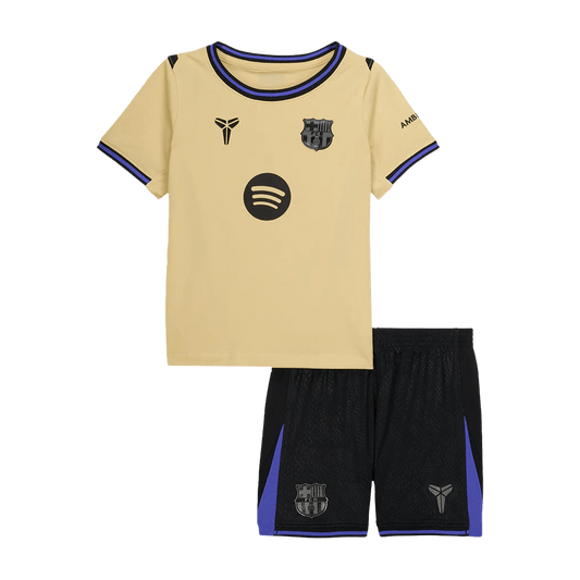 Barcelone Extérieur Maillot Kit 2025/26 Junior Jaune