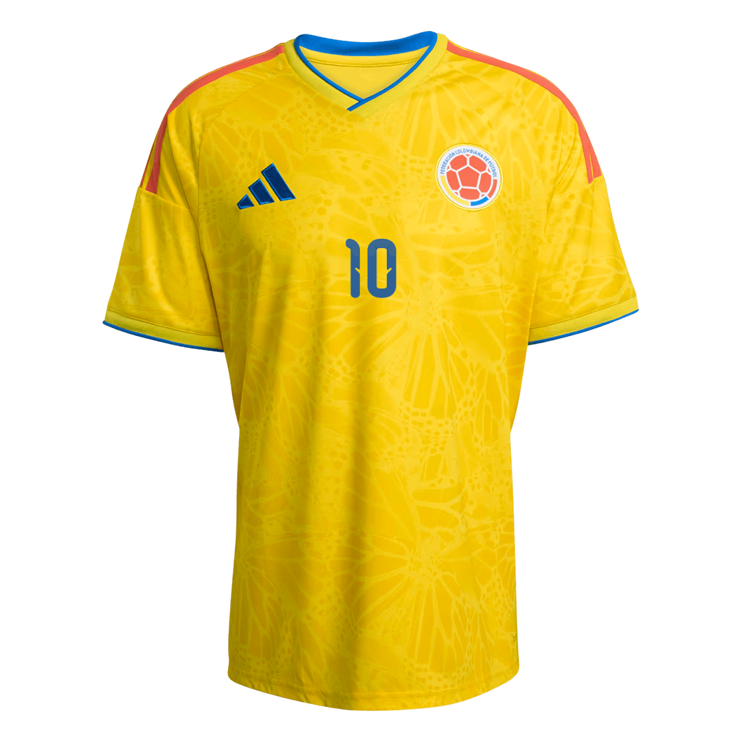 JAMES #10 Colombie Domicile Maillot Coupe du Monde 2026 Jaune