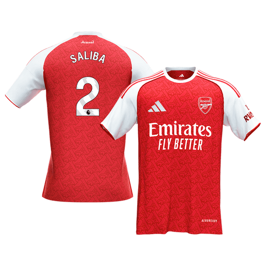SALIBA #2 Arsenal Domicile Maillot 2025/26 Rouge - Super