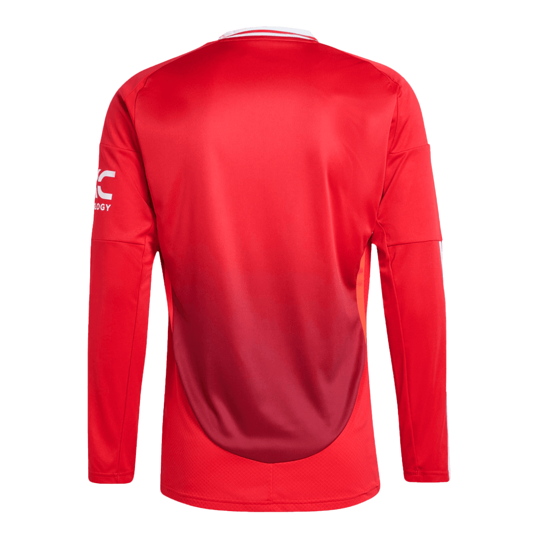 Manchester United Domicile Maillot Manches Longues 2024/25 Grande Taille