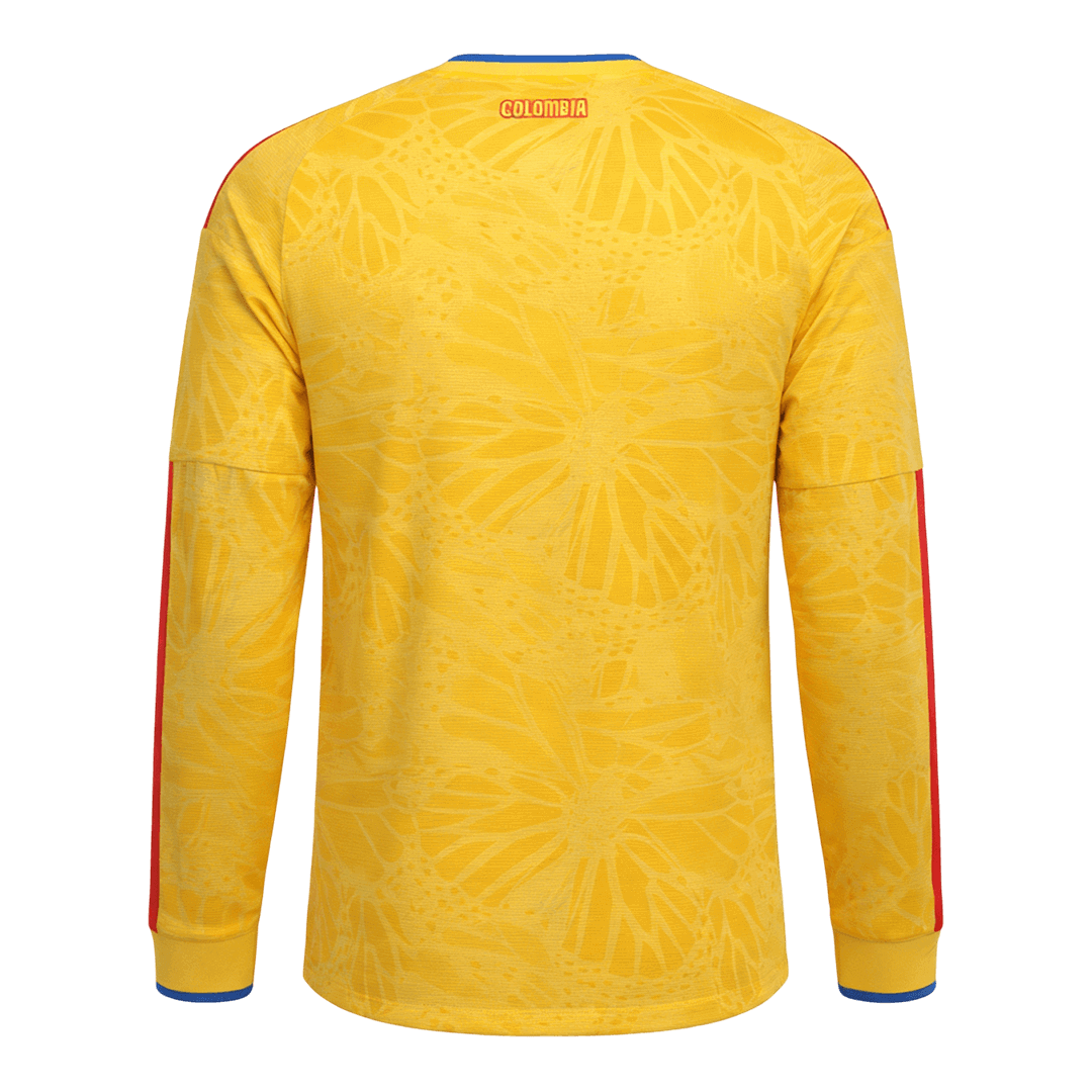 Colombie Domicile Maillot Manches Longues - Coupe du Monde 2026 Jaune Grande Taille
