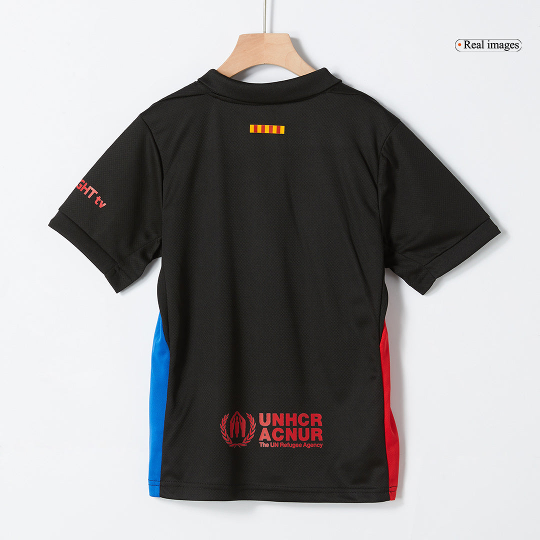 Barcelone Extérieur Maillot Kit 2024/25 - Spotify Logo Without Text Junior - Mon Maillot Foot Store