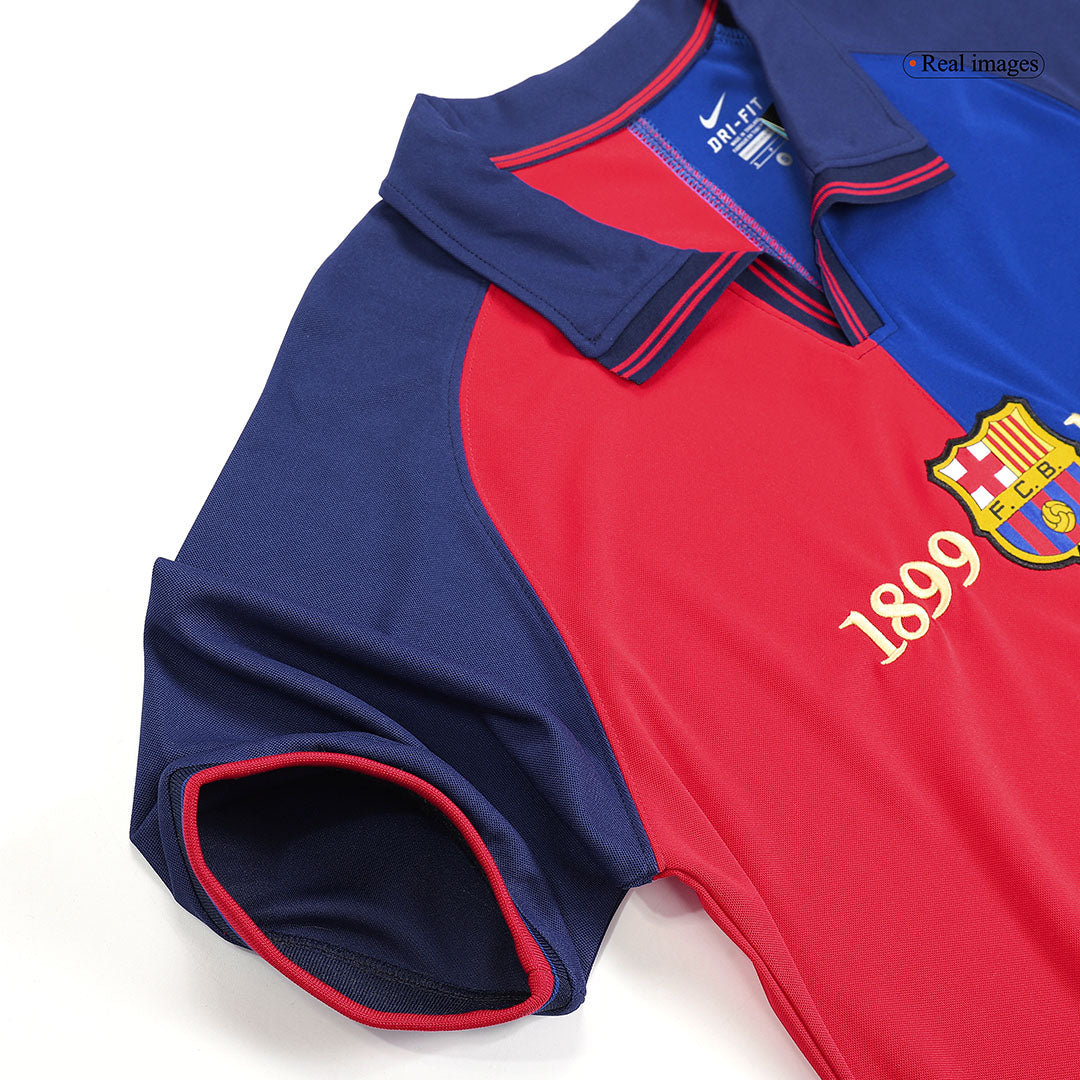 RIVALDO #11 Vintage Barcelona Domicile Maillot 1999/00-100th Anniversaire