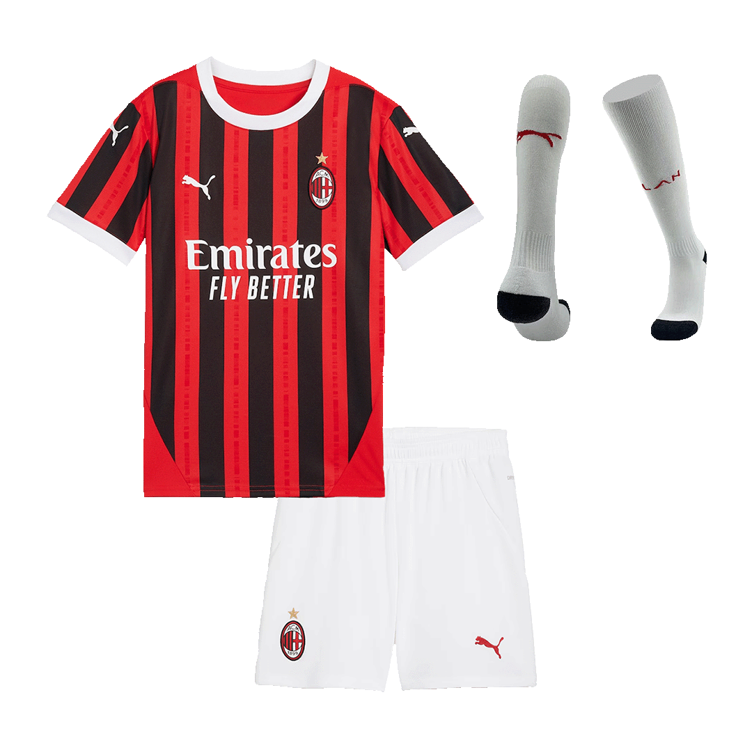 Milan AC Domicile Maillot Kit 2024/25 Enfant - Mon Maillot Foot Store