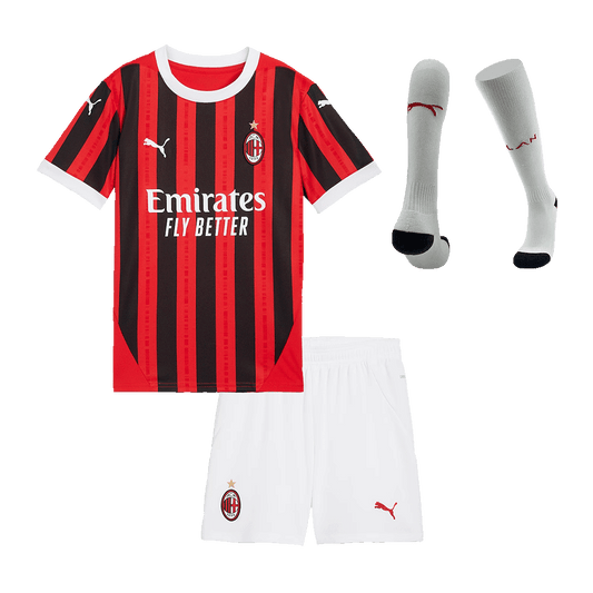 Milan AC Domicile Maillot Kit 2024/25 Enfant - Mon Maillot Foot Store