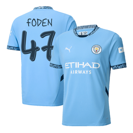 Maillot de Foot FODEN #47 Manchester City Domicile Maillot 2024/25 - UCL - Super