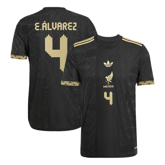 E.ÁLVAREZ #4 Mexique Third Maillot 2025 Authentique - Gold Cup