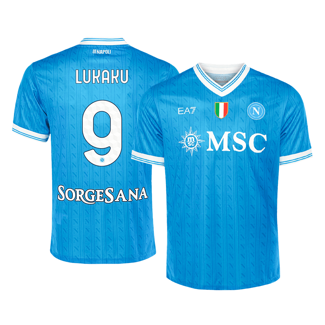 LUKAKU #9 Naples Domicile Maillot 2025/26 Bleu