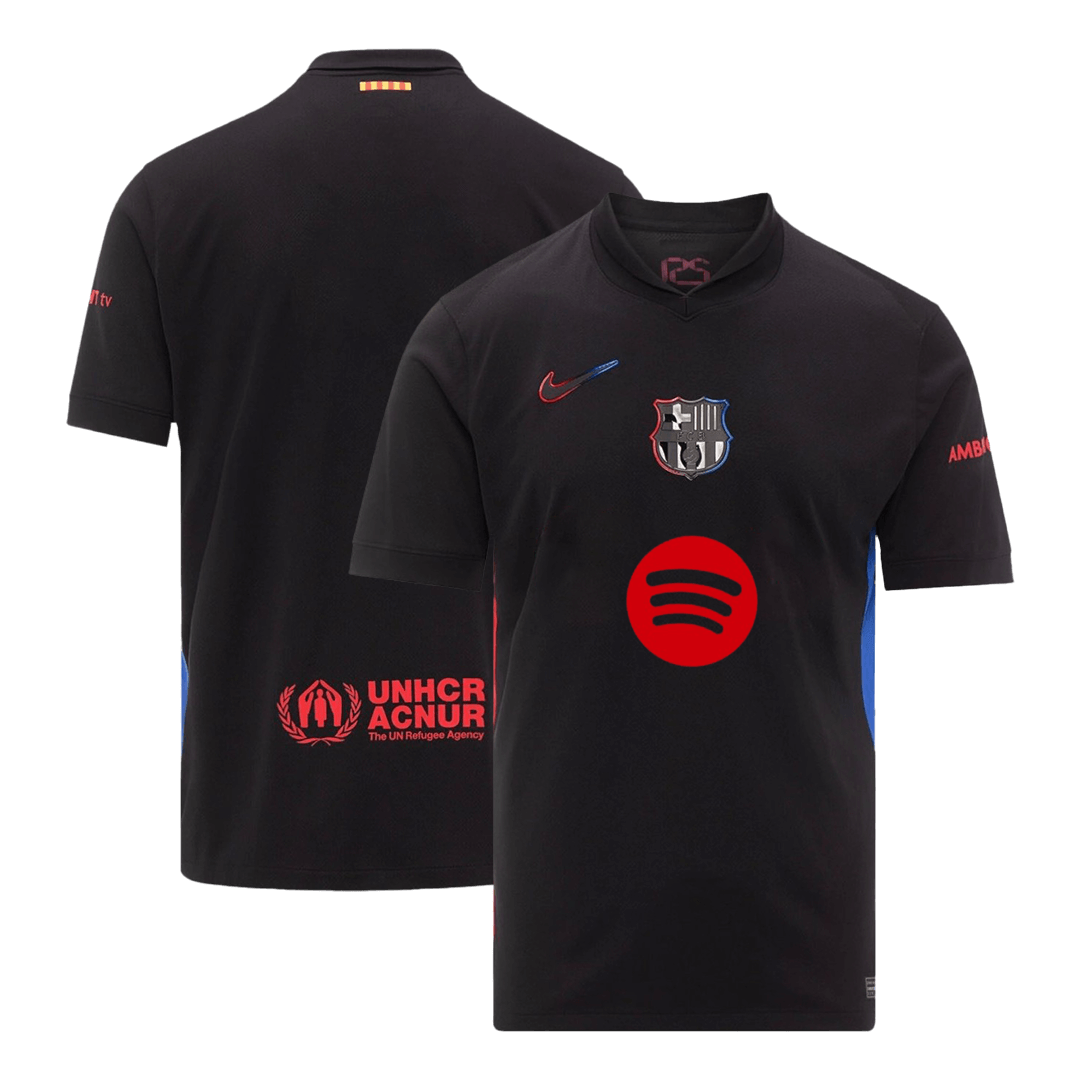 Barcelone Extérieur Maillot 2024/25 - Spotify Logo Without Text Grande Taille