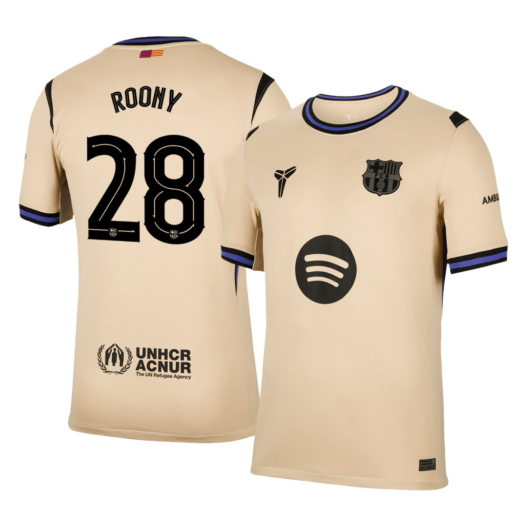 ROONY #28 Barcelone Extérieur Maillot 2025/26 Jaune
