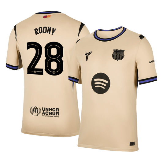 ROONY #28 Barcelone Extérieur Maillot 2025/26 Jaune
