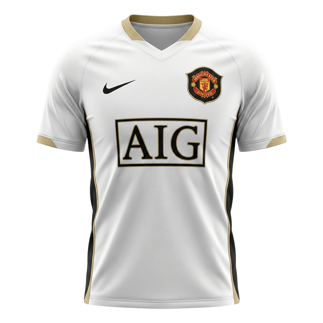 Retro Manchester United Extérieur Maillot 2006/07 Blanc