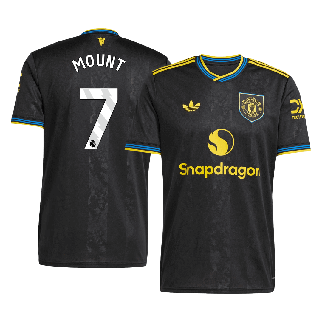 MOUNT #7 Manchester United Third Maillot 2025/26 Noir