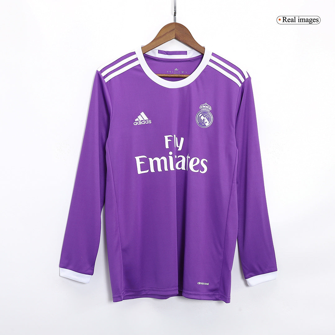 BENZEMA #9 Vintage Real Madrid Extérieur Maillot Manches Longues 2016/17