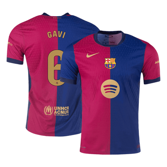 GAVI #6 Barcelone Domicile Maillot 2024/25 Authentique - Spotify Logo Without Text - Mon Maillot Foot Store