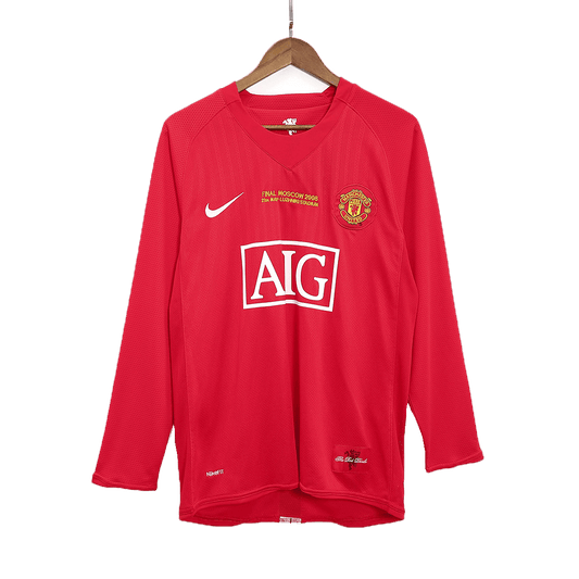 Retro Manchester United Domicile Maillot Manches Longues 2007/08 - UCL Final