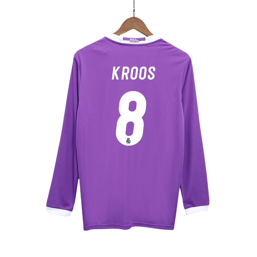KROOS #8 Retro Real Madrid Extérieur Maillot Manches Longues 2016/17