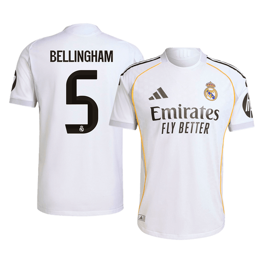 BELLINGHAM #5 Real Madrid Domicile Maillot 2025/26 Authentique
