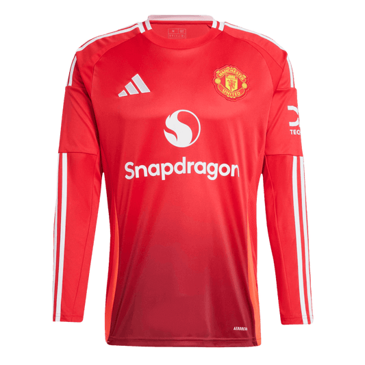 Manchester United Domicile Maillot Manches Longues 2024/25 Grande Taille