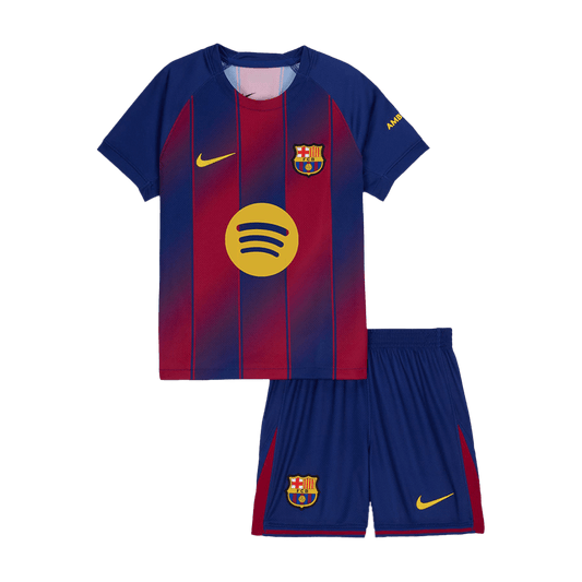 Barcelone Domicile Maillot Kit 2025/26 Enfant