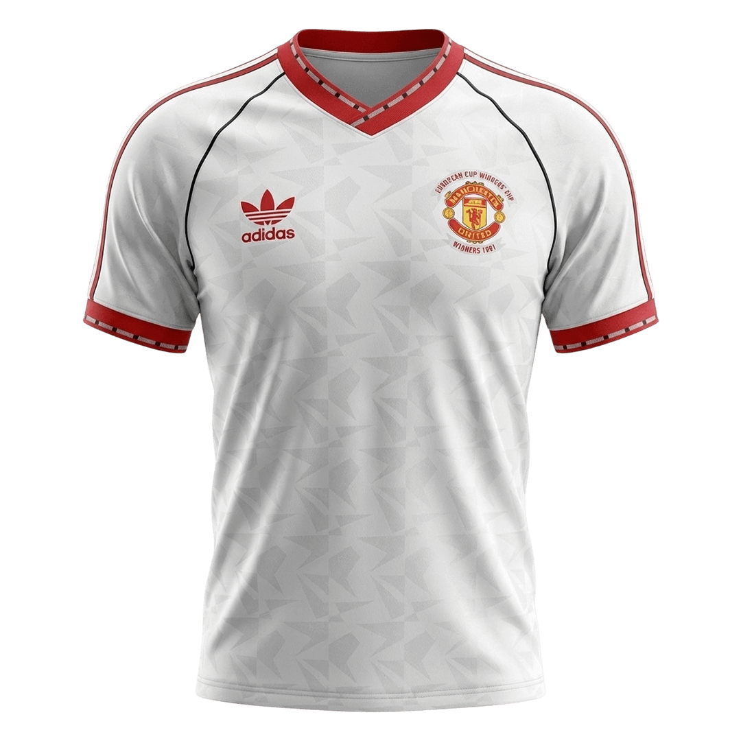 Retro Manchester United Extérieur Maillot 1991 Blanc