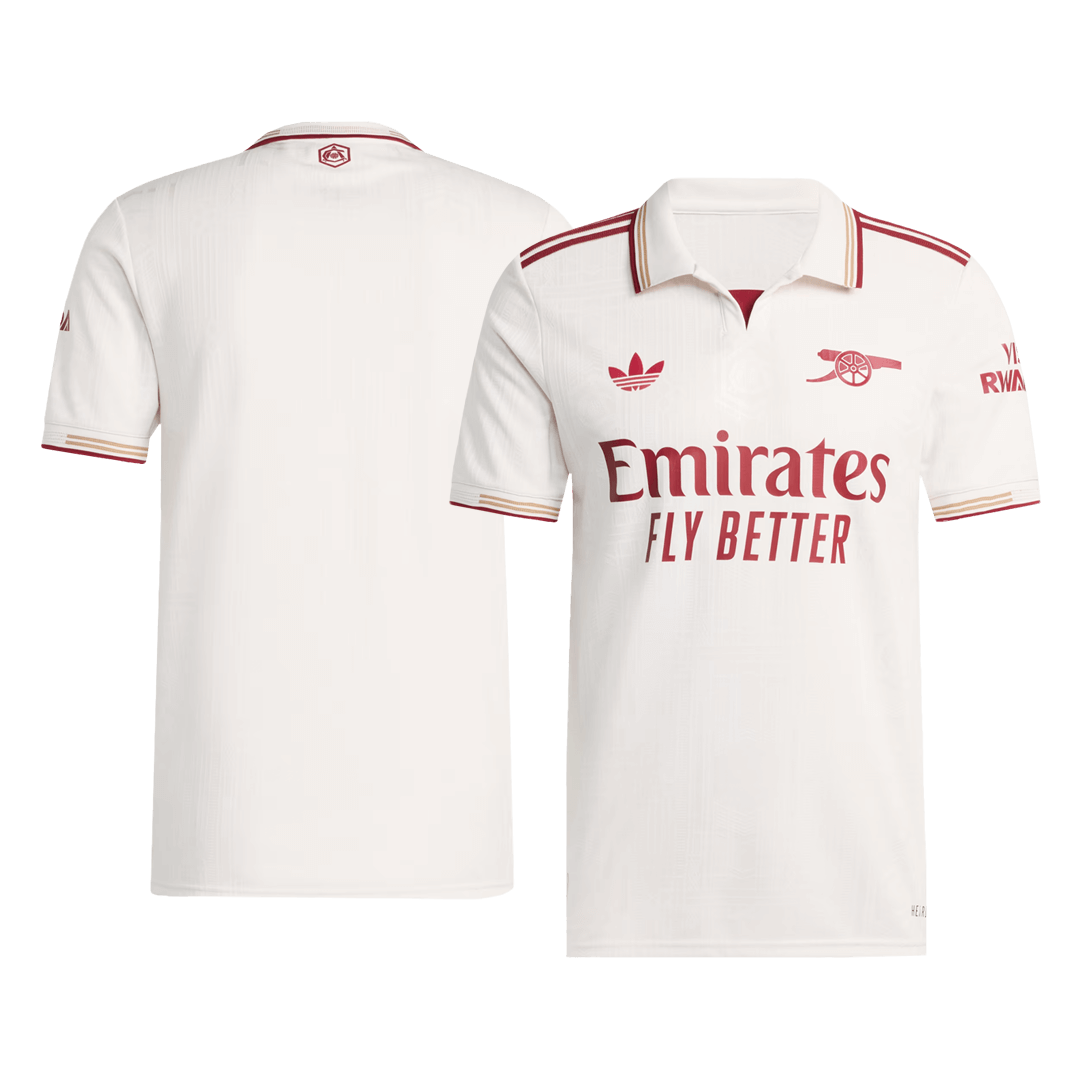 Arsenal Third Maillot 2025/26 Blanc Authentique