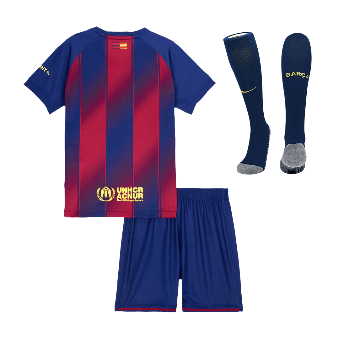Barcelone Domicile Maillot Kit 2025/26 Enfant Rouge et Bleu