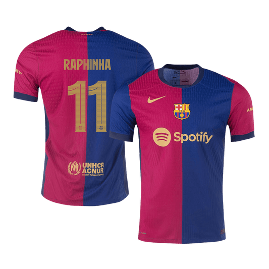 RAPHINHA #11 Barcelona Domicile Maillot 2024/25 Authentique - UCL