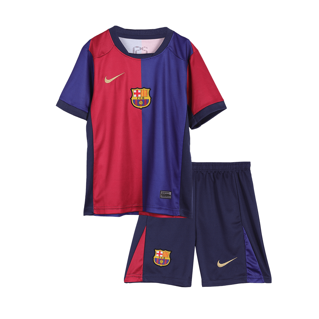 Barcelone Domicile Maillot Kit 2024/25 - Spotify Logo Without Text Enfant - Mon Maillot Foot Store