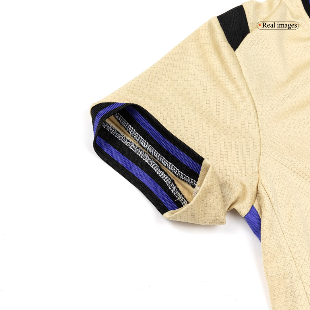 Barcelone Extérieur Maillot Kit 2025/26 Enfant Jaune&Noir