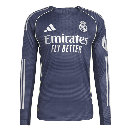 Real Madrid Extérieur Maillot Manches Longues 2025/26 Bleu marine