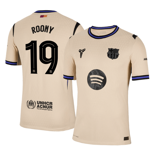 ROONY #19 Barcelone Extérieur Maillot 2025/26 Jaune Authentique - UCL