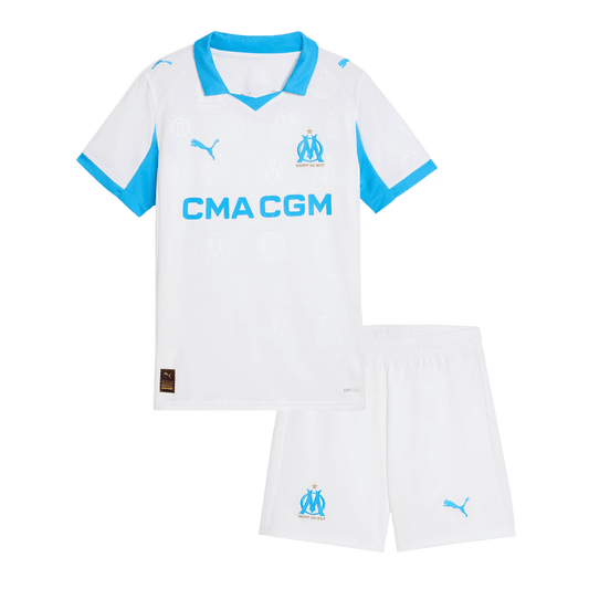 Olympique de Marseille Domicile Maillot Kit 2025/26 Enfant