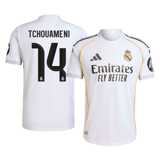 TCHOUAMENI #14 Real Madrid Domicile Maillot 2025/26 Blanc Authentique