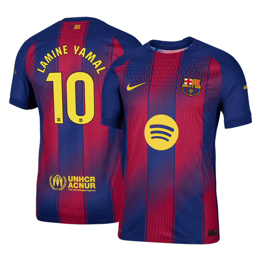 LAMINE YAMAL #10 Barcelone Domicile Maillot 2025/26 Authentique