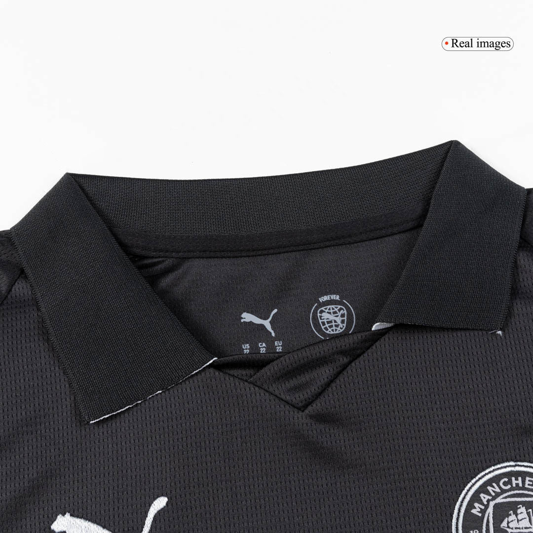 Manchester City Extérieur Maillot Kit 2025/26 Enfant Noir