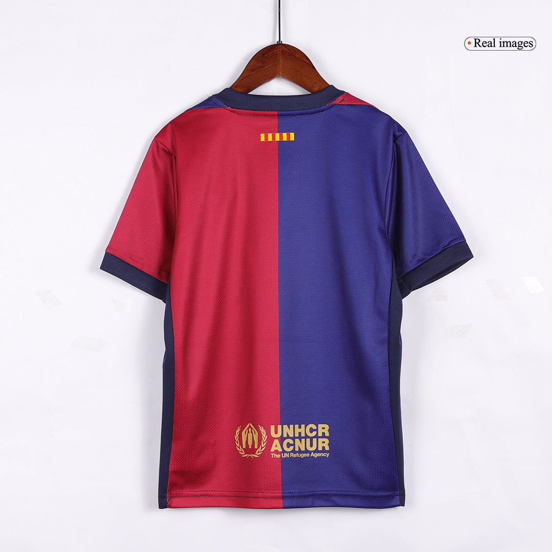 Barcelone Domicile Maillot Kit 2024/25 - Spotify Logo Without Text Enfant - Mon Maillot Foot Store