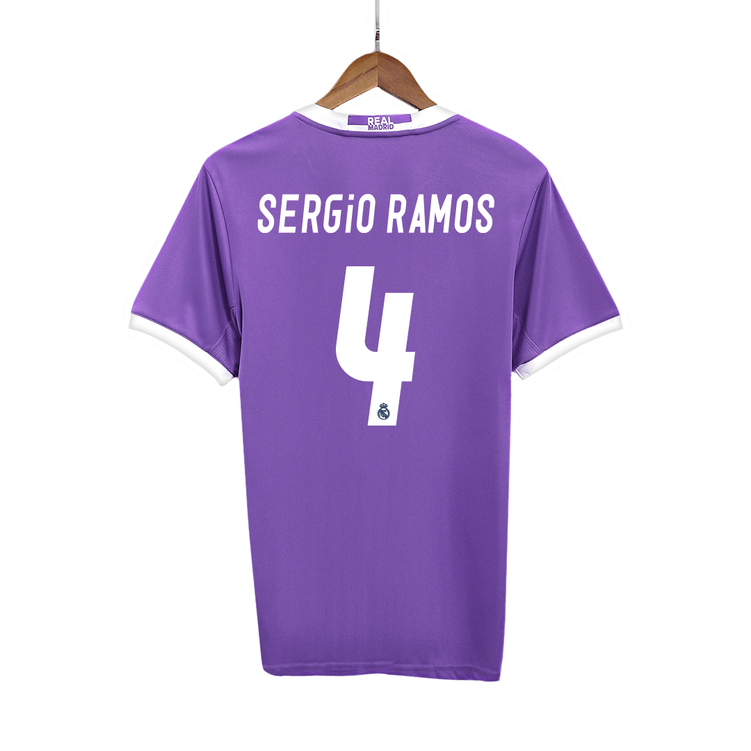 SERGIO RAMOS #4 Vintage Real Madrid Extérieur Maillot 2016/17