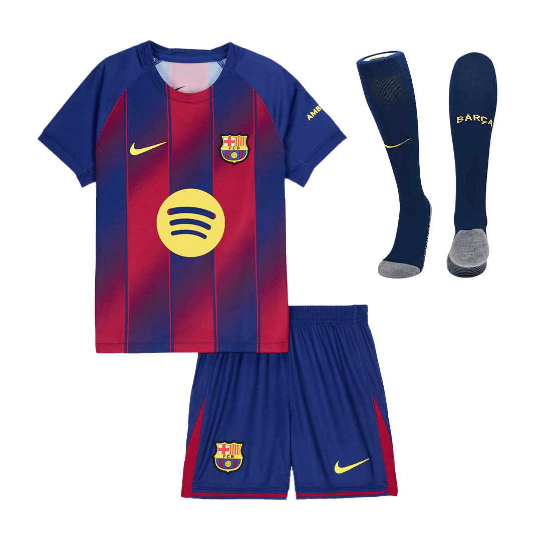 Barcelone Domicile Maillot Kit 2025/26 Enfant Rouge et Bleu