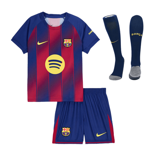 Barcelone Domicile Maillot Kit 2025/26 Enfant Rouge et Bleu