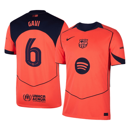 GAVI #6 Barcelone Third Maillot 2025/26 Orange - UCL