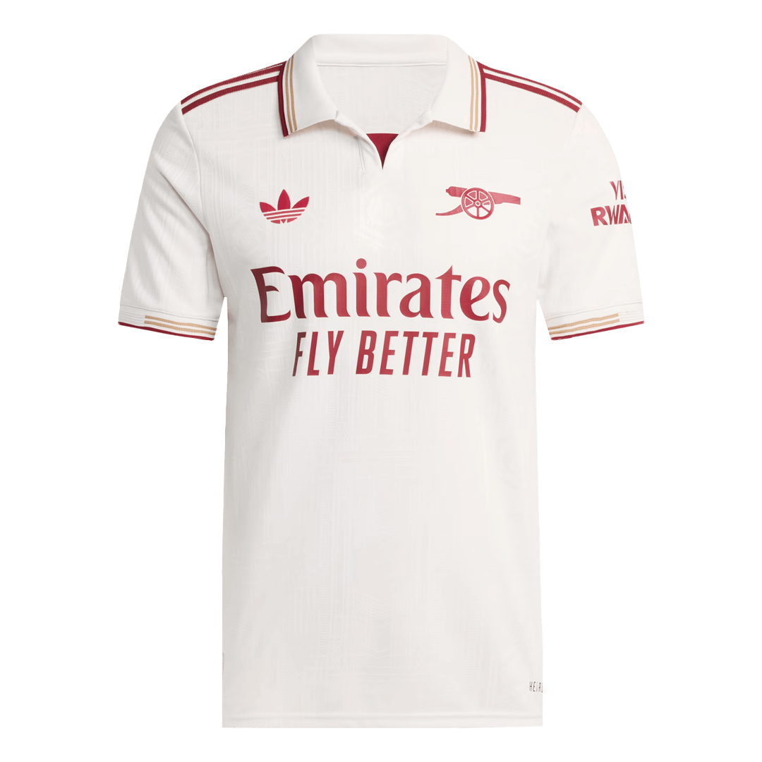 Arsenal Third Maillot 2025/26 Blanc Authentique