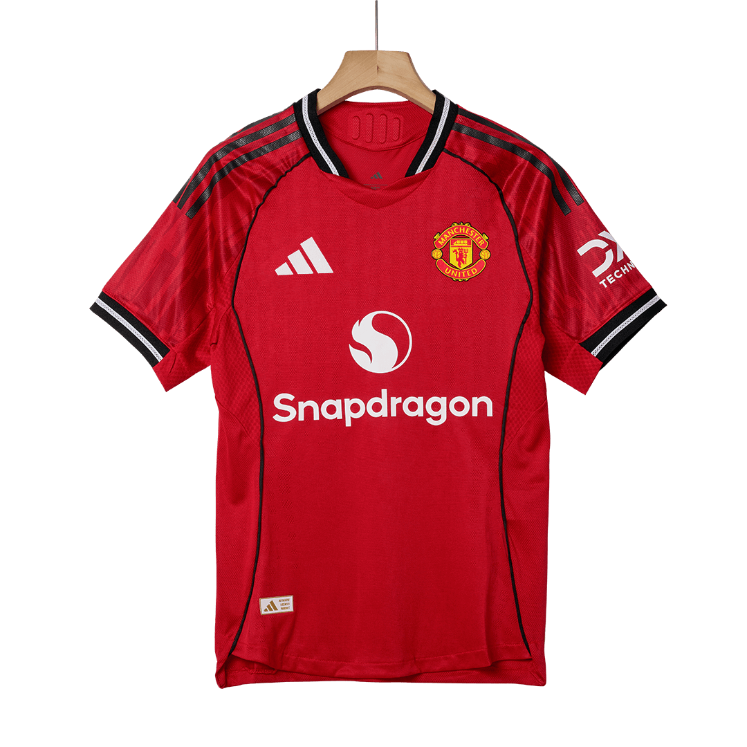 B.FERNANDES #8 Manchester United Domicile Maillot 2025/26 Authentique