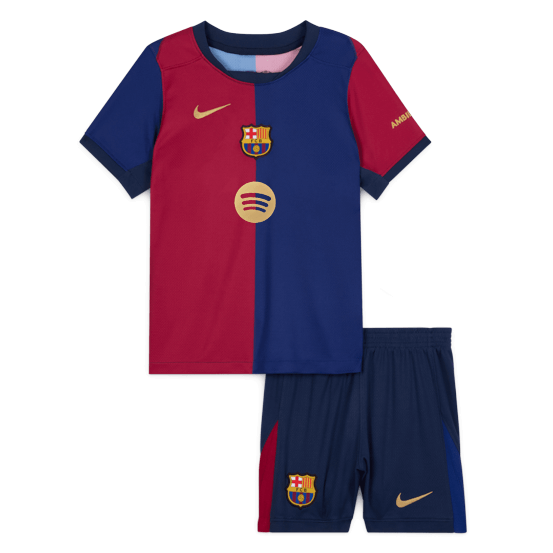 Barcelone Domicile Maillot Kit 2024/25 - Spotify Logo Without Text Enfant - Mon Maillot Foot Store
