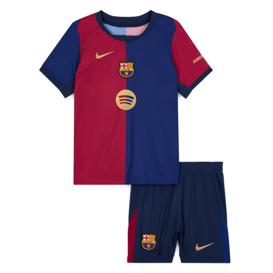 Barcelone Domicile Maillot Kit 2024/25 - Spotify Logo Without Text Enfant - Mon Maillot Foot Store