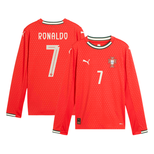 RONALDO #7 Portugal Domicile Maillot Manches Longues 2025