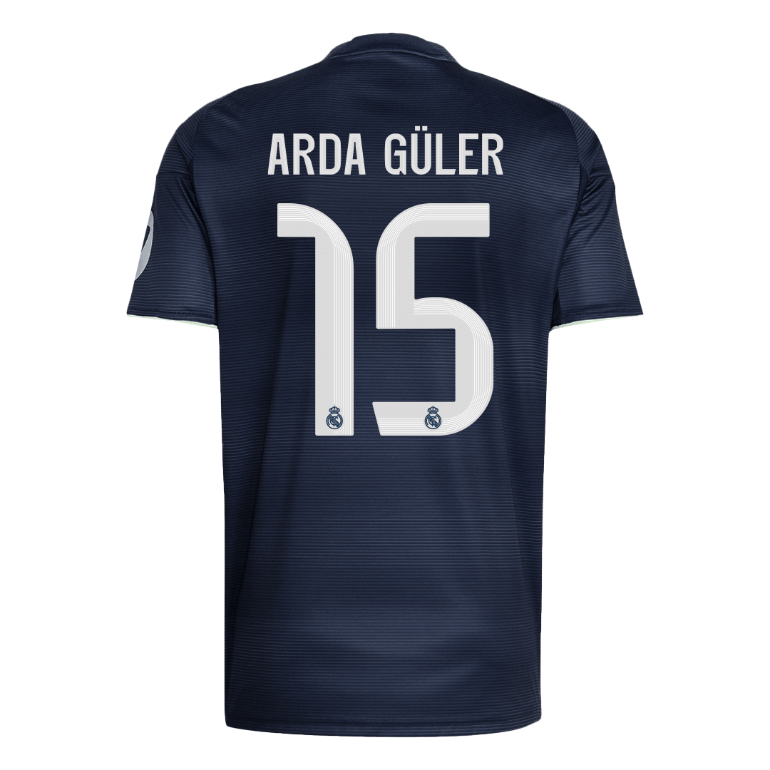 ARDA GÜLER #15 Real Madrid Extérieur Maillot 2025/26 Bleu marine - Super