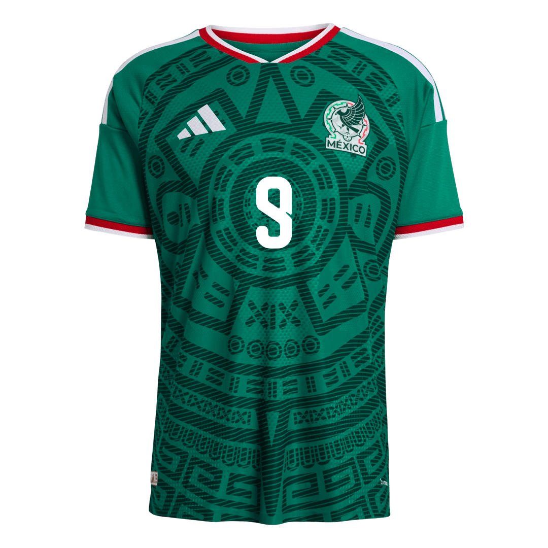 Raúl #9 Mexique Domicile Maillot - Coupe du Monde 2026 Vert Joueur