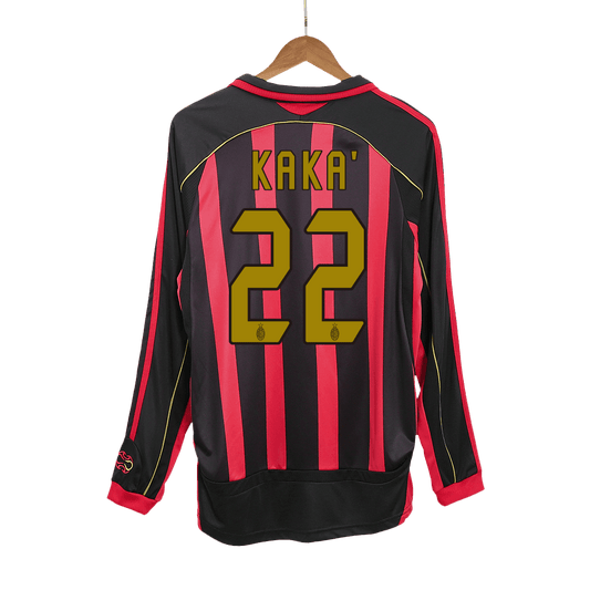 Retro KAKA' #22 Milan AC Domicile Maillot Manches Longues 2006/07