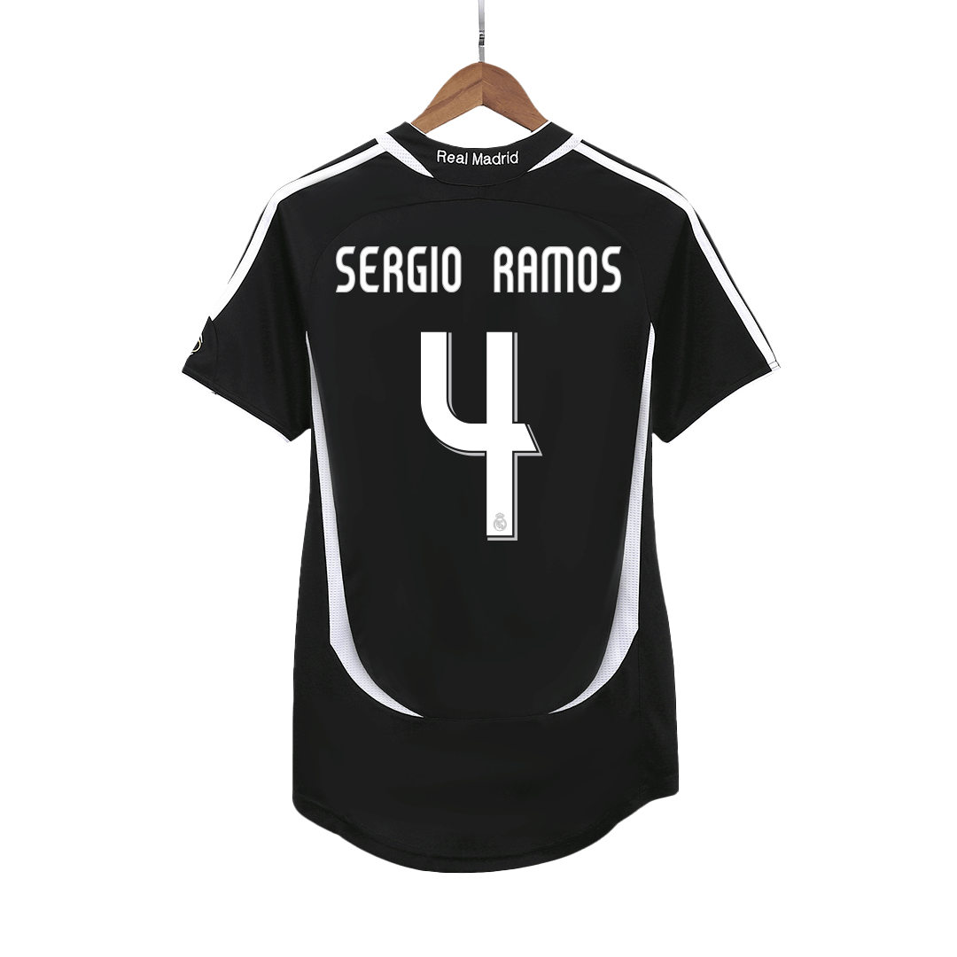 SERGIO RAMOS #4 Vintage Real Madrid Extérieur Maillot 2006/07
